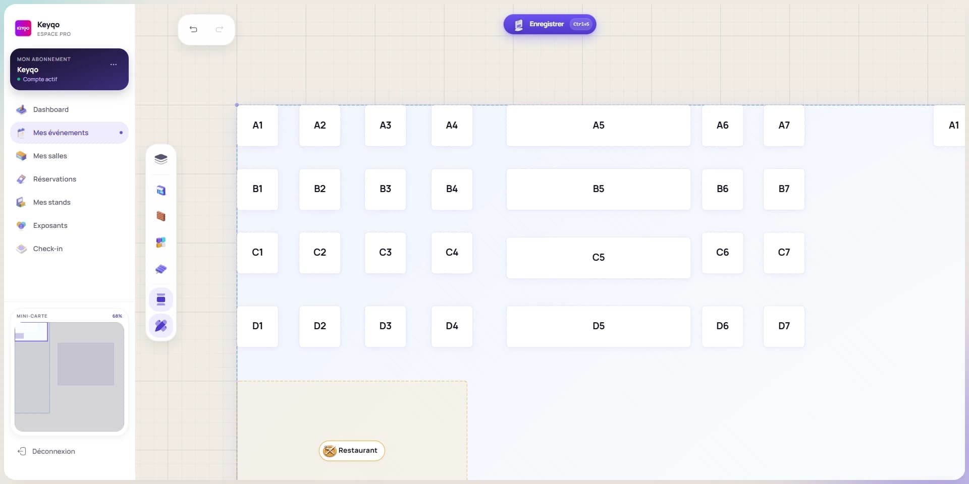Éditeur de plan Keyqo en production